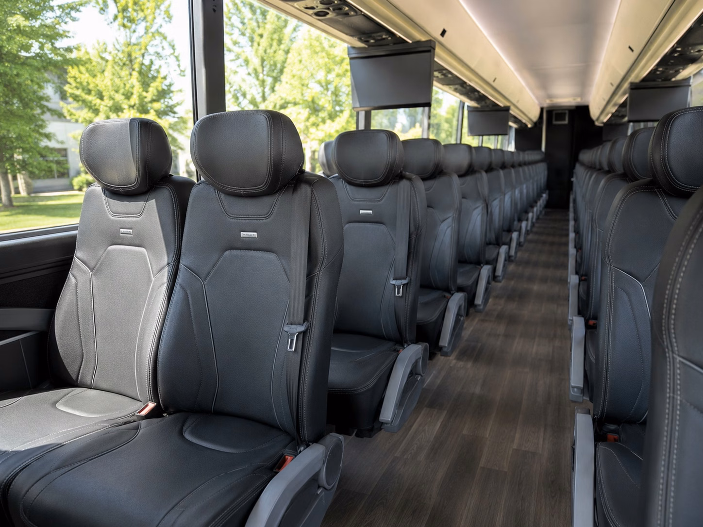 lafayette charter bus rental interior